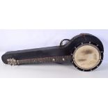 A cased Windsor No 44 banjo..