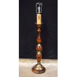 Mid Century wooden floor lamp 143cm.