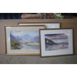 Welsh School (C1900) Watercolour, together with two others. Largest 72 cm x 54 cm. (3)