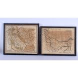 TWO ANTIQUE MAPS OF PERSIA. 24 cm x 18 cm. (2)