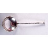 AN ANTIQUE RUSSIAN SILVER CAVIAR SPOON. 64 grams. 18.5 cm x 6 cm.