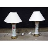 A pair of ceramic lamp stands 56cm (2).