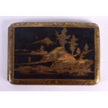 A JAPANESE TAISHO PERIOD KOMAI STYLE MIXED METAL CIGARETTE CASE. 12 cm x 8.5 cm.