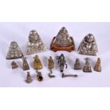 ASSORTED ANTIQUE CHINESE SILVER AND YELLOW METAL BUDDHAS Late Qing, in various forms and sizes. (qty