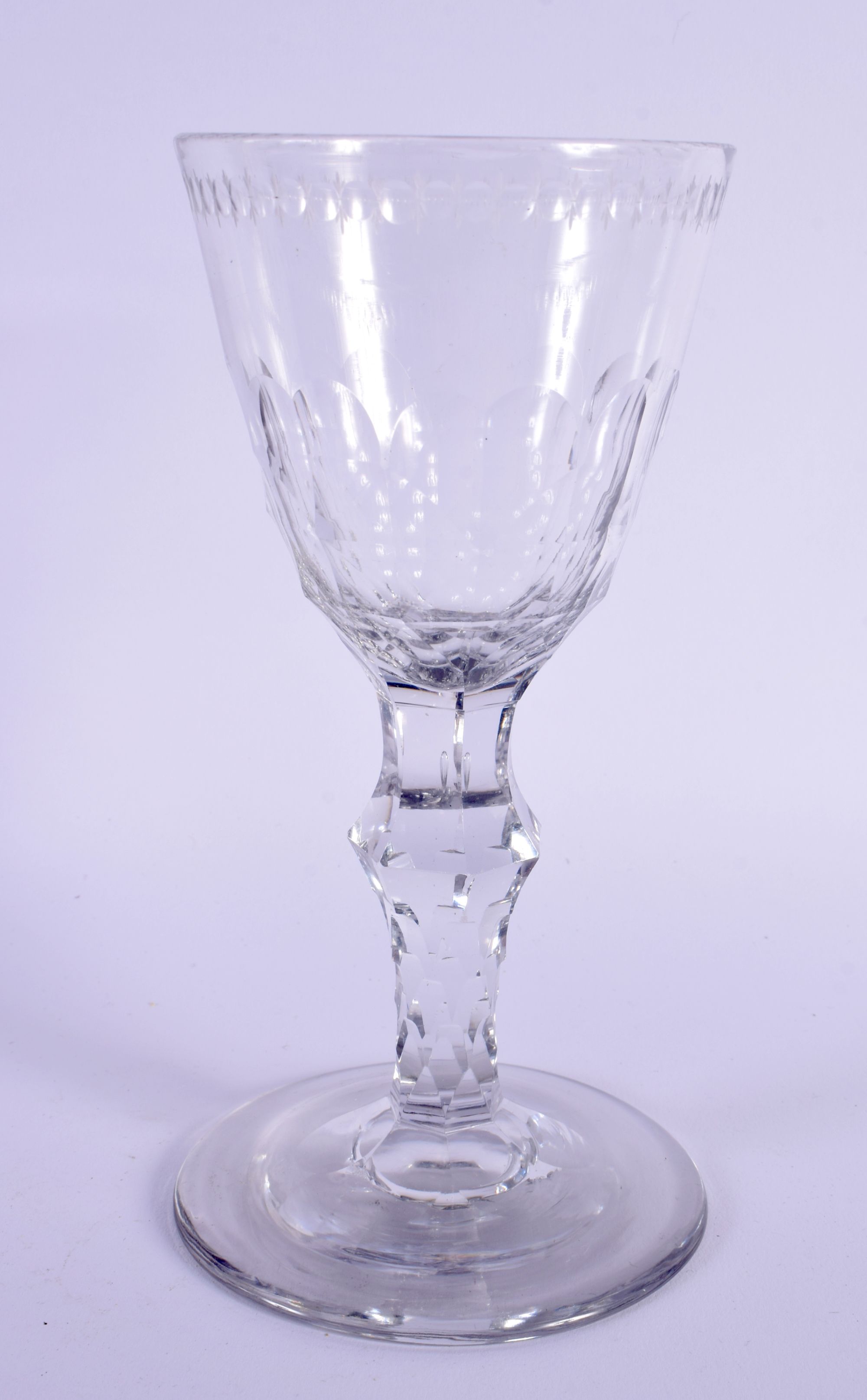 A GEORGE III WINE GLASS. 19 cm high. - Bild 2 aus 4