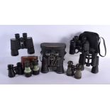 A COLLECTION OF BINOCULARS. (qty)