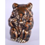 A ROYAL COPENHAGEN FIGURE OF A BEAR. 9 cm high.