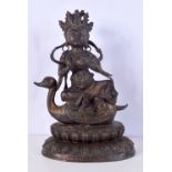 A gilt bronze Tibetan buddha 30cm.