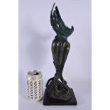 European School (Late 20th Century) Bronze^ Organic stylised form. 38 cm high.