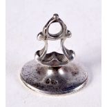 AN ANTIQUE SILVER SEAL. 12 grams. 2.5 cm x 2.5 cm.