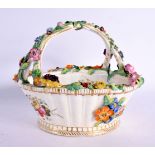 A 19th Century Floral Encrusted Basket
