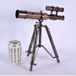 A CONTEMPORARY BRONZE TELESCOPE. 24 cm x 20 cm.