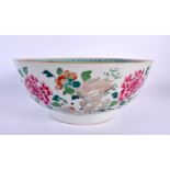 AN 18TH CENTURY CHINESE EXPORT FAMILLE ROSE BOWL Qianlong. 23 cm diameter.