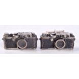 A PAIR OF VINTAGE SILVER CAMERA CUFFLINKS. 25 grams. 1.5 cm x 3 cm.