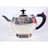 A 1990S ASPREYS SILVER TEAPOT. Sheffield 1993. 585 grams. 14 cm x 25 cm.