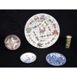A collection of Chinese porcelain plates, dishes and vases (5).