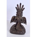 A Tibetan bronze Naga Kanya Kwan-yin figure 15cm.