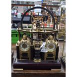 A LARGE CONTEMPORARY STEAM ENGINE INDUSTRIAL CLOCK. 68 cm x 28 cm.