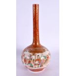 A 19TH CENTURY JAPANESE MEIJI PERIOD KUTANI PORCELAIN VASE painted with figures. 18 cm high.