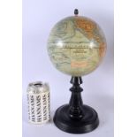 A FRENCH GLOBE TERRESTRE J FOREST LEGENDE. 33 cm x 13 cm.