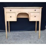 A VINTAGE PINE SIDEBOARD. 91 cm x 81 cm.