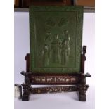 A LARGE 19TH CENTURY CHINESE HONGMU AND MOTHER OF PEARL SCREEN Qing. 66 cm x 44 cm.