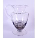 A FRENCH DAUM GLASS JUG. 22 cm x 14 cm.