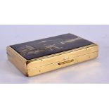 AN UNUSUAL JAPANESE TAISHO PERIOD KOMAI STYLE MUSICAL COMPACT within a fitted box. 9 cm x 5 cm.