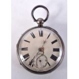 A 1930 SILVER POCKET WATCH. London 1932. 151 grams. 5.25 cm wide.