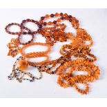 AMBER BEADS. (qty)