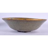 A RARE 15TH/16TH CENTURY KOREAN CELADON STONEWARE BOWL. 14 cm diameter.