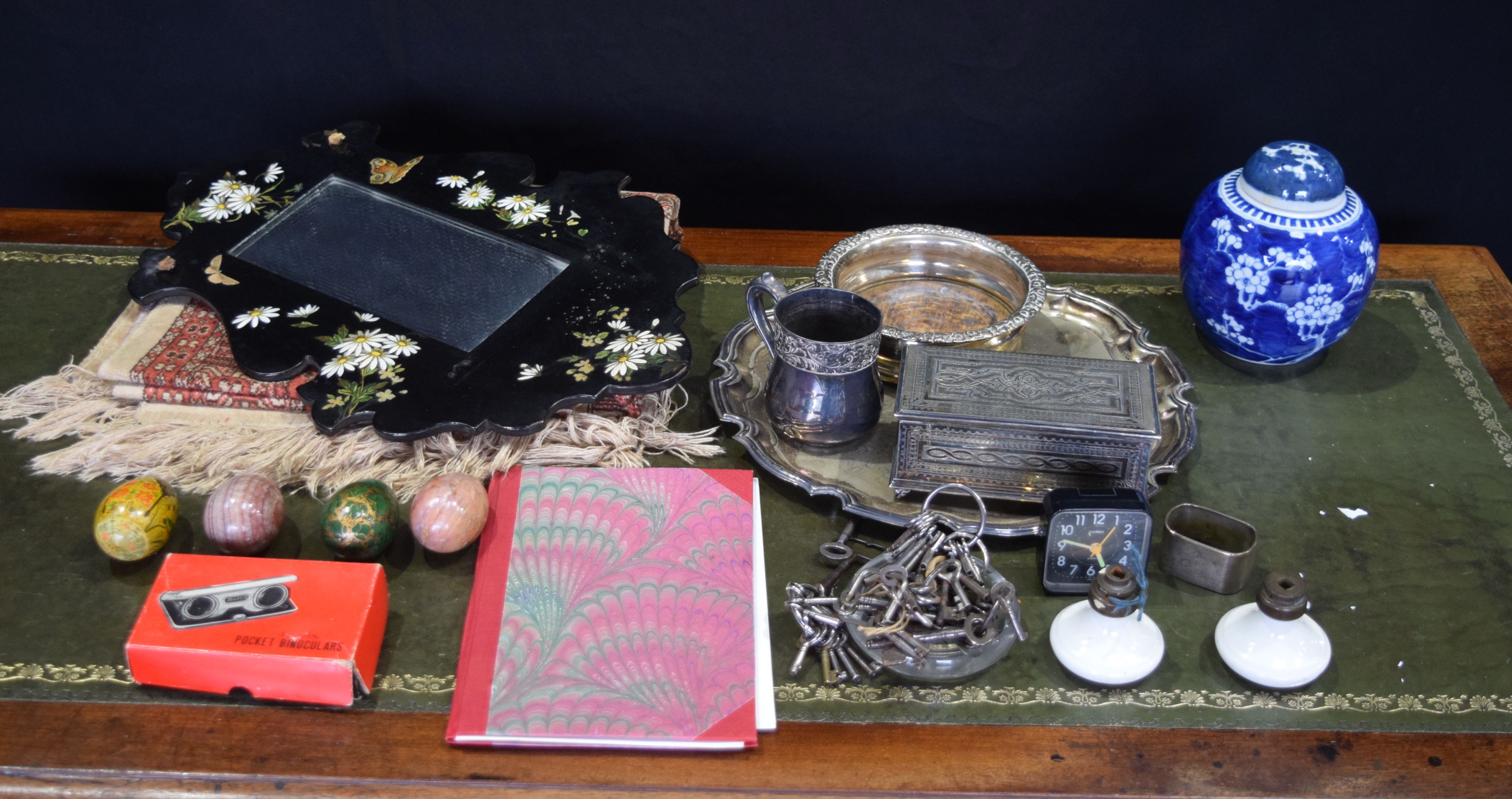 ASSORTED SILVER PLATE together with a prayer rug etc. (qty)