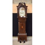 A late Regency mahogany cased 8 day grandfather clock. 214 x 54 cm.