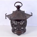 A large Chinese Tibetan bronze Temple bell 38 cm.