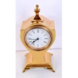 AN EDWARDIAN SILVER GILT CLOCK. 244 grams. Birmingham 1905. 16 cm x 8.5 cm.