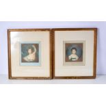 William Henderson ,British 19th Century. A pair of framed Mezzotint portraits 22 x 20 (2).