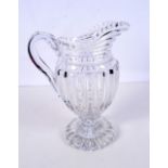 A Regency cut glass jug 23 cm.