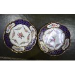 A FINE PAIR OF EARLY 19TH CENTURY MINTON SEVRES STYLE PLATES. 24 cm wide.
