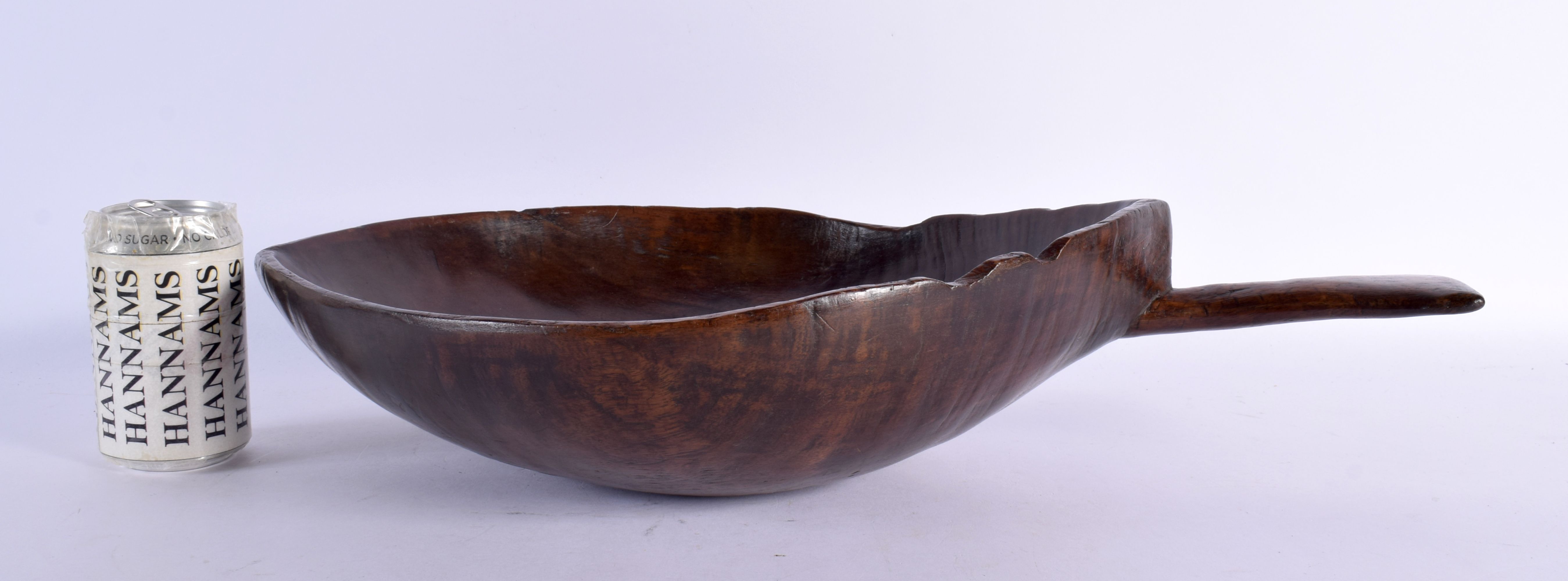 A RARE EARLY 20TH CENTURY TRIBAL CARVED WOOD FISH TAIL HANDLED SERVING BOWL possibly Papua New Guine