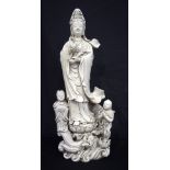 A Large Chinese porcelain Blanc De Chine figure of a Goddess 50 cm
