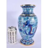 A LARGE CHINESE REPUBLICAN CLOISONNE ENAMEL DRAGON VASE. 26 cm high.