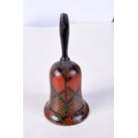 A RARE ANTIQUE SCOTTISH TARTANWARE BELL STRING BOX AND COVER. 9.5 cm x 4.5 cm.