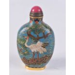 A Chinese Cloisonne enamelled snuff bottle 8.5 cm.