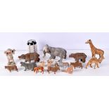 A collection of model animals Elastolin,papier mache ,lead ,largest 11 x 15 cm (16)