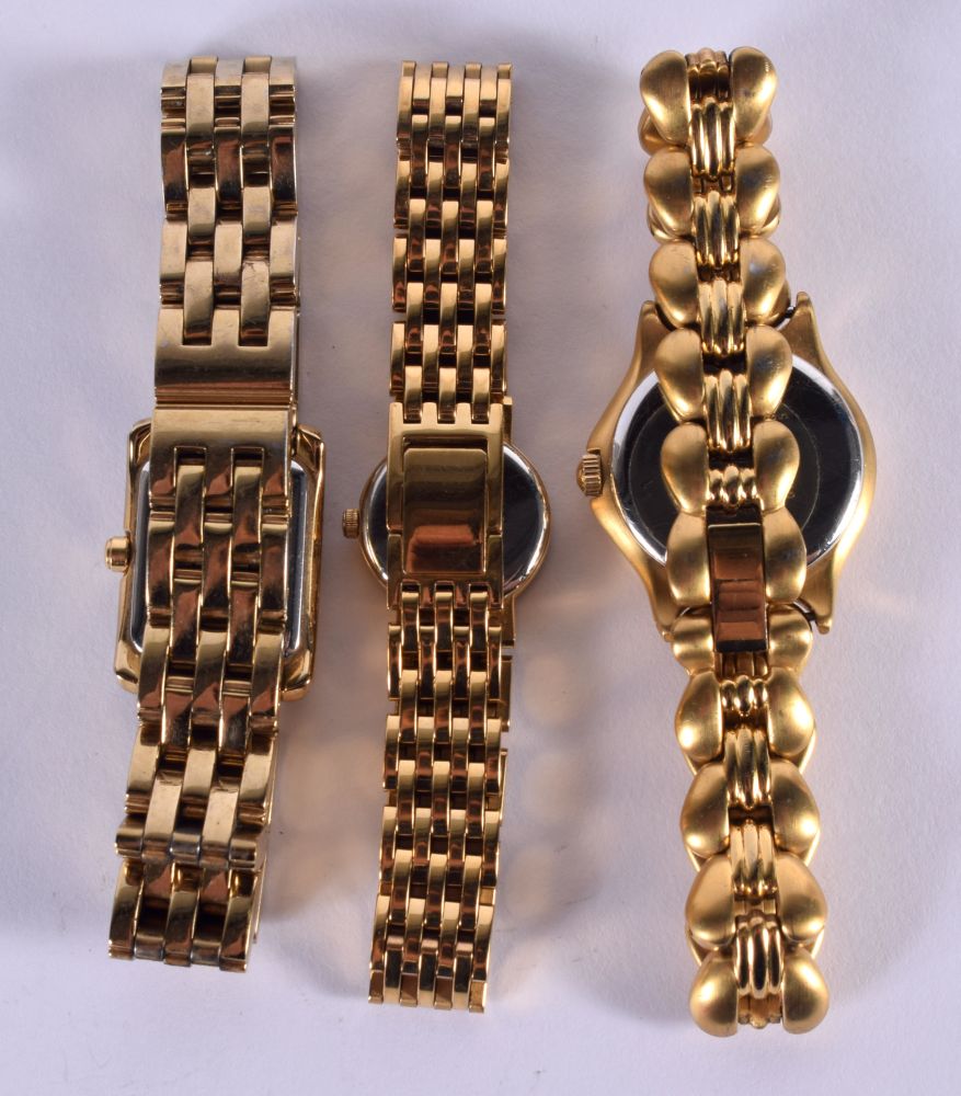 THREE WATCHES. Largest 2.75 cm wide. (3) - Image 2 of 2