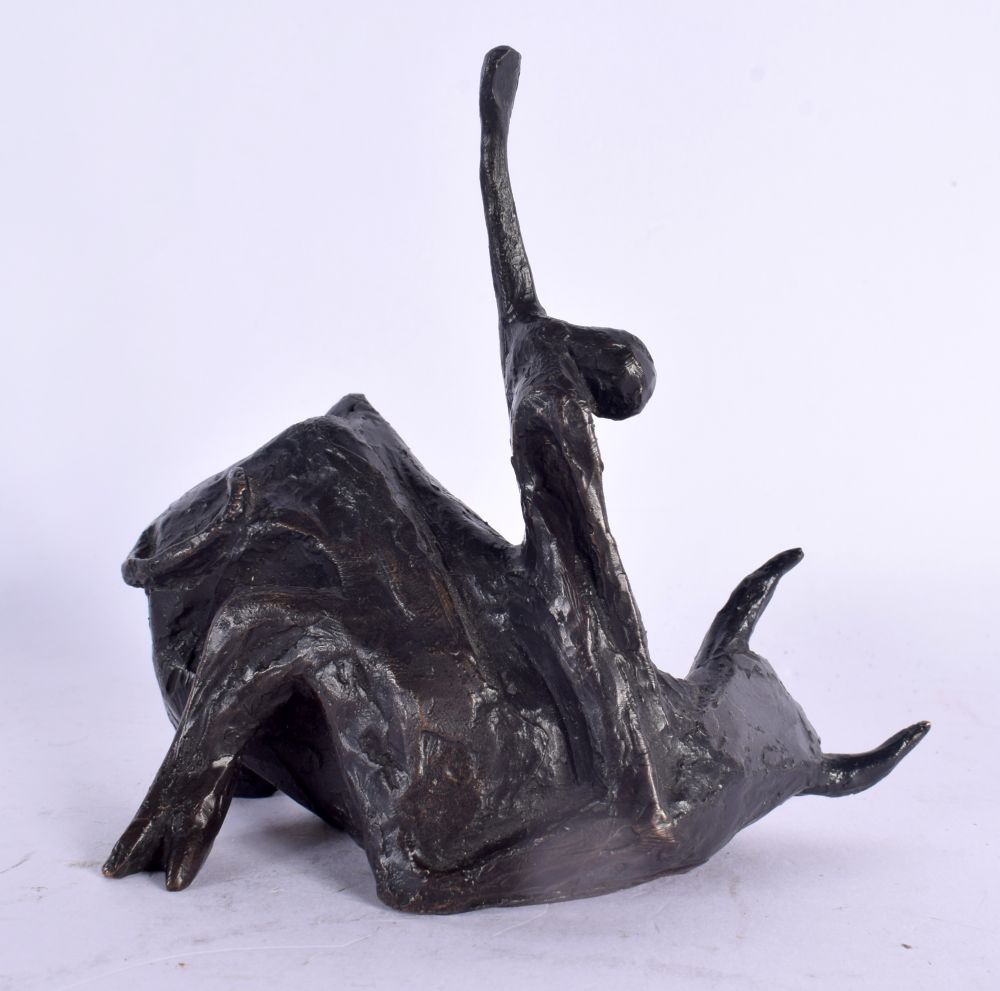 Manner of Picasso (20th Century) Bronze, Stylised figure riding a bull. 11 cm x 11 cm. - Image 2 of 5