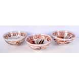 A collection of Japanese porcelain bowls 12 x 25 cm (3)