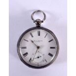 A VICTORIAN SILVER POCKET WATCH. London 1886. 110 grams. 5 cm wide.