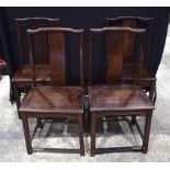 A collection of 19th Century Chinese hardwood chairs (4)
