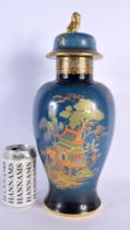 A LARGE CARLTON WARE PORCELAIN VASE AND COVER. 38 cm high.